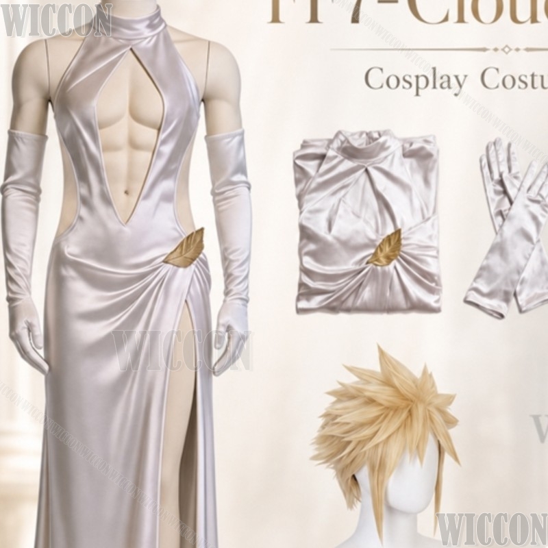 FF7 Cosplay Cloud High Slit We - Evening Gown ulasan dan harga