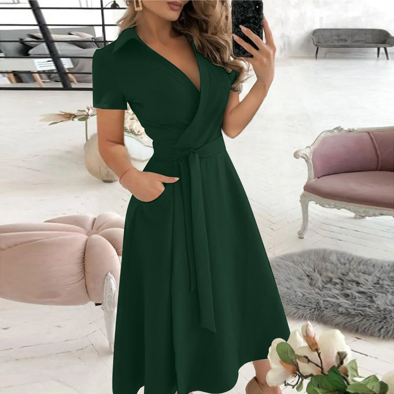 Spring  Summer Fashion Office  - Women'S Red Formal Wear ulasan dan harga