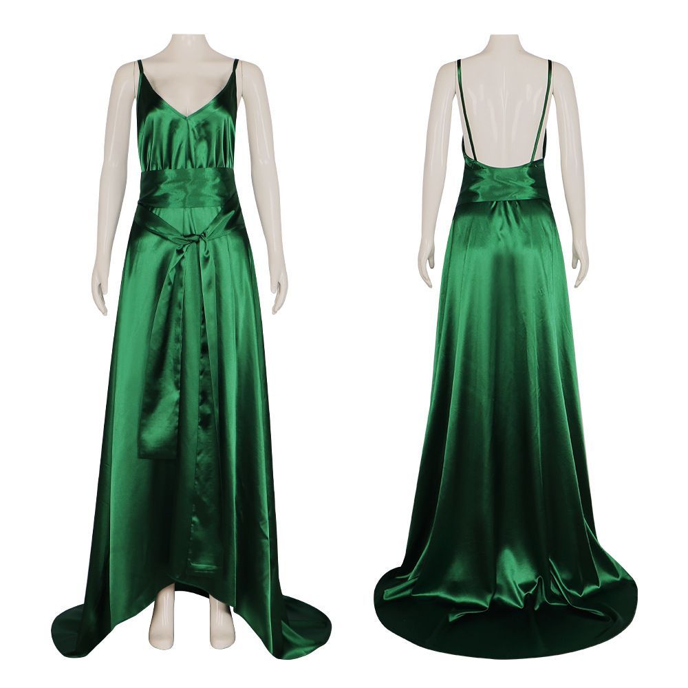 Emerald Satin Camisole Dress - - Evening Gown ulasan dan harga