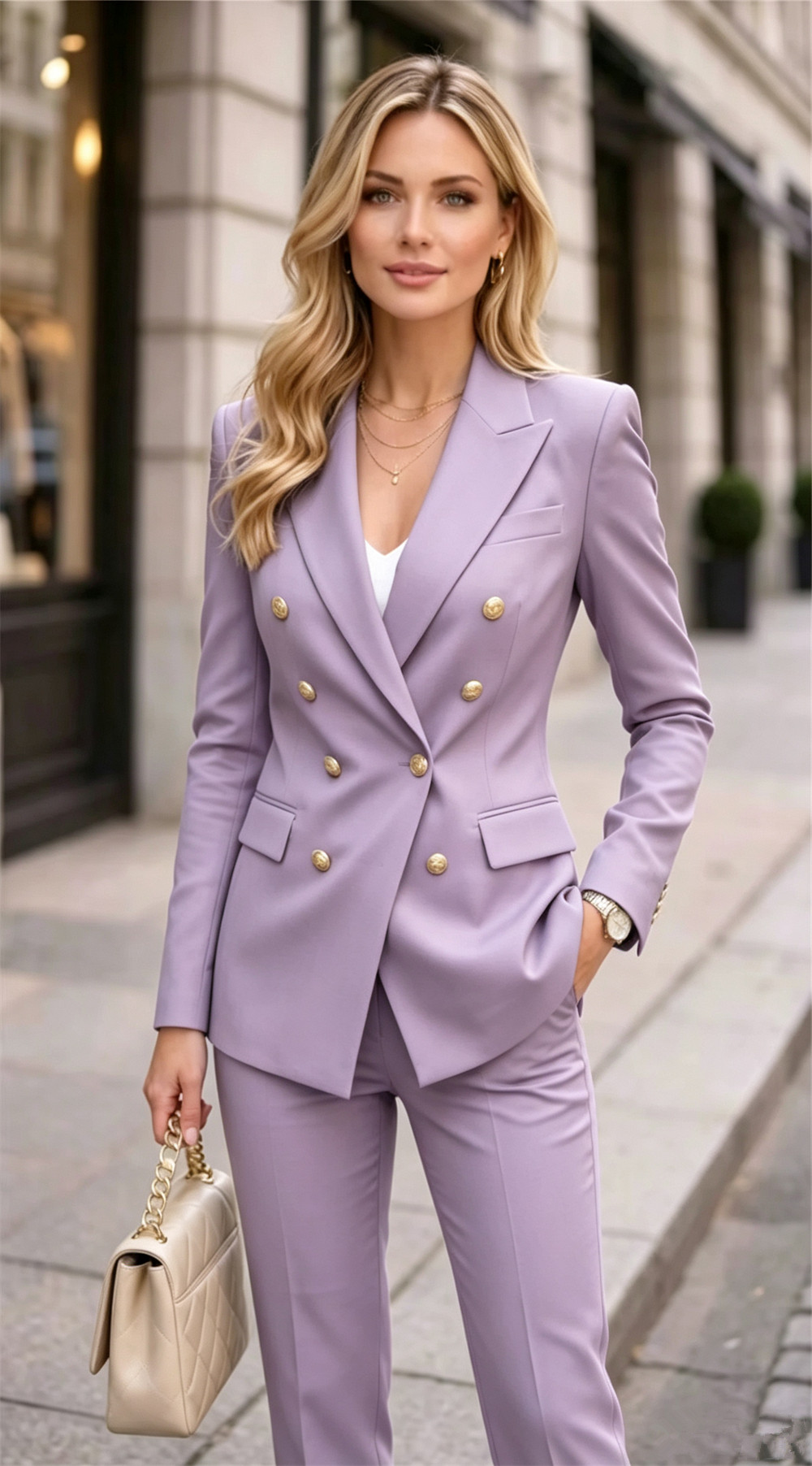 Lavender Women's Double Bested - Womens Blazer ulasan dan harga