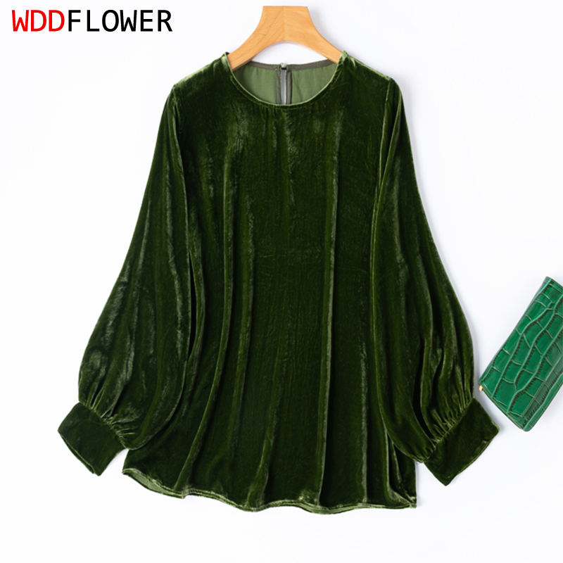 Women Silk Velvet Blouse 100%  - Silk Blouse ulasan dan harga