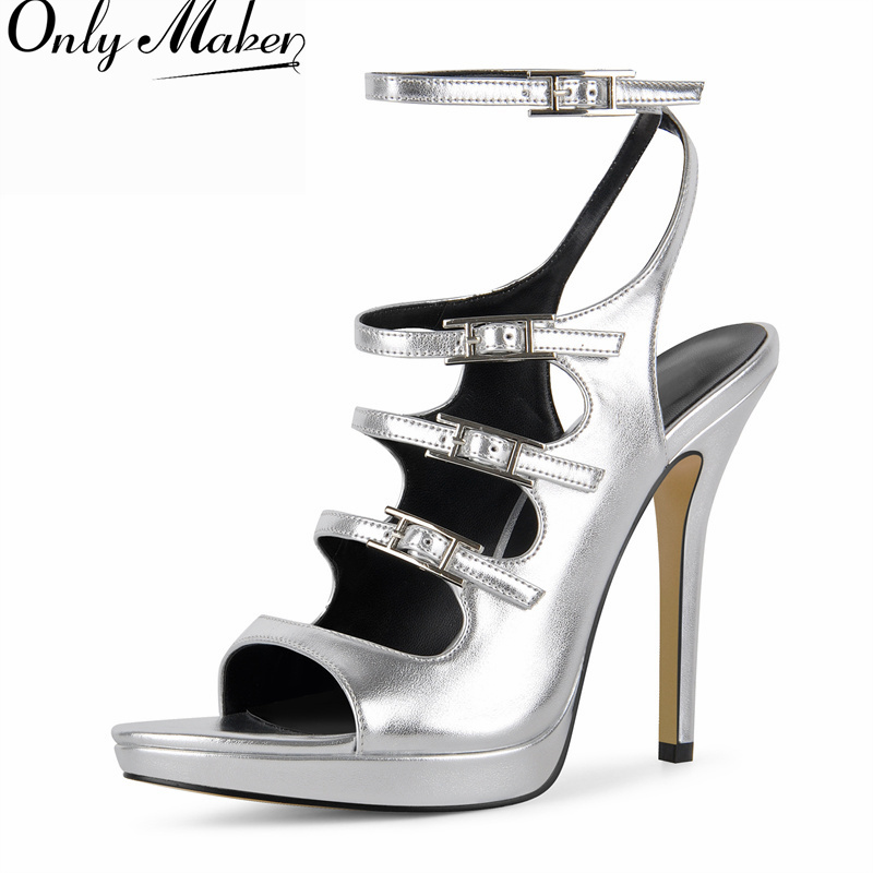 Onlymaker Women Silver Stilett - Formal Dress ulasan dan harga