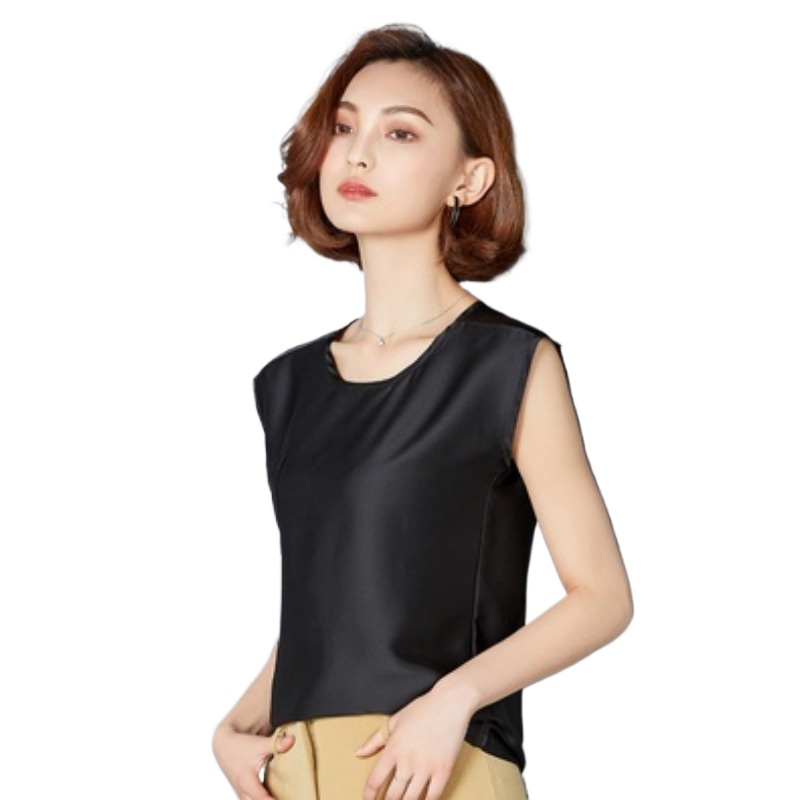 Sexy Silk vest women sleeveles - Silk Blouse ulasan dan harga